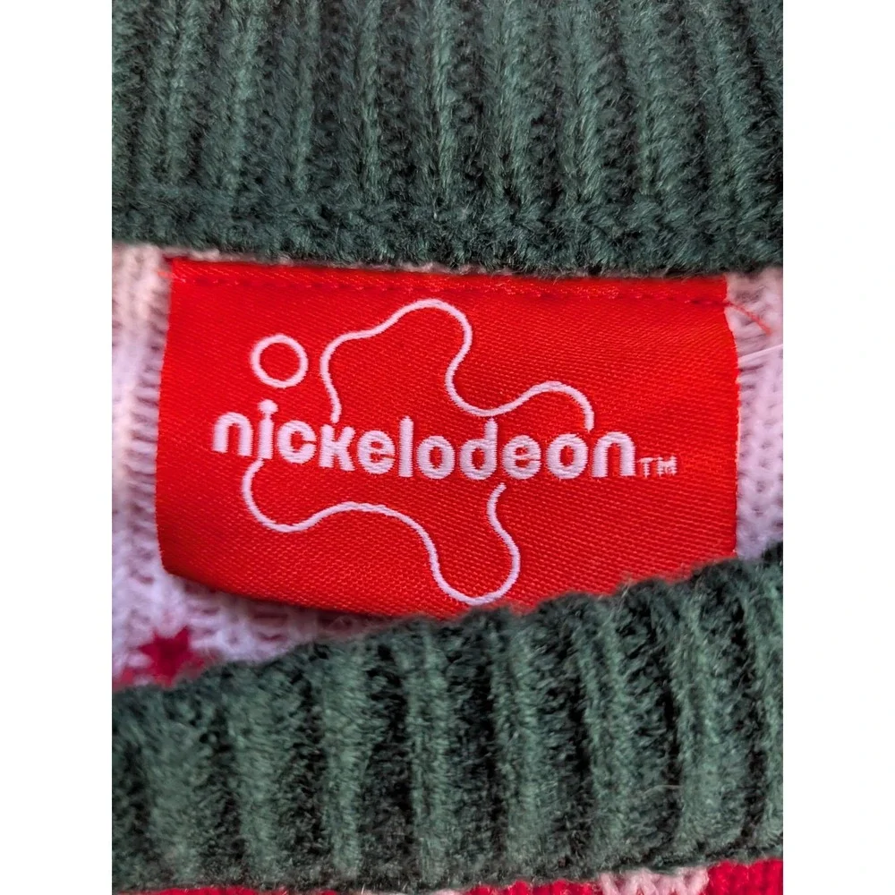 Nickelodeon Men's Rugrats Tommy Chuckie Christmas Knit Crewneck Sweater S